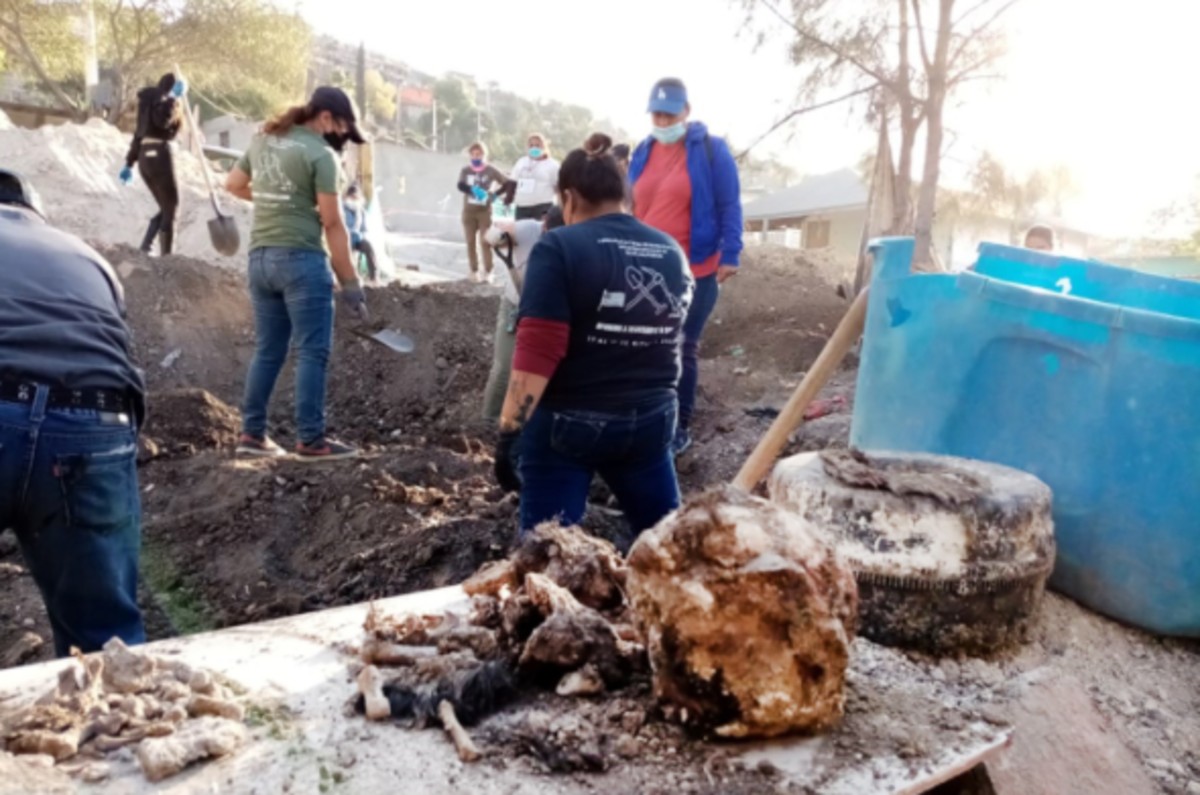 Los activistas iniciaron las excavaciones tras un pitazo anónimo (Foto: Zeta Tijuana)