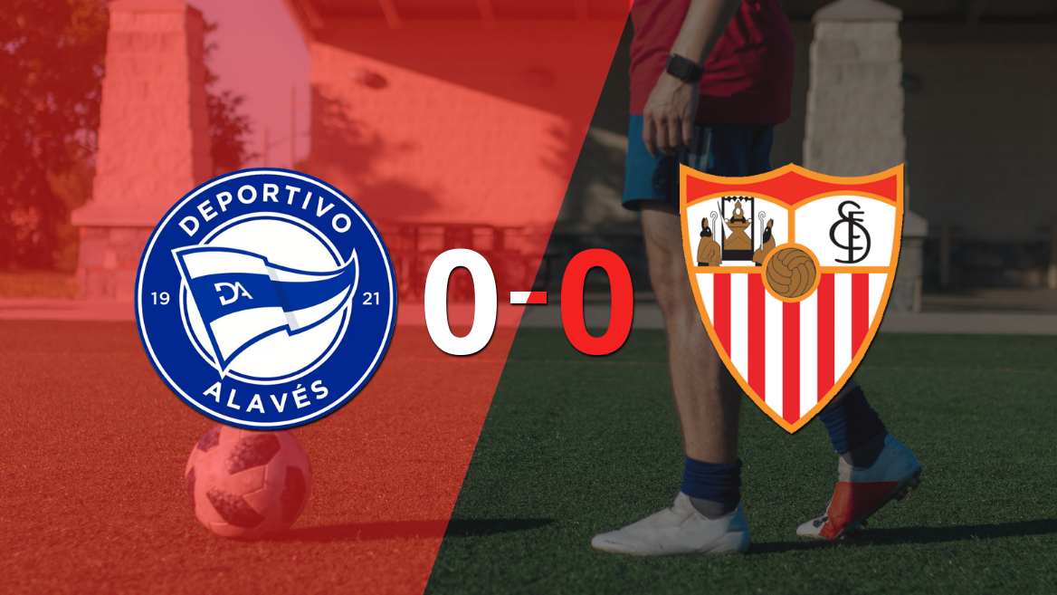 Cero a cero terminó el partido entre Alavés y Sevilla