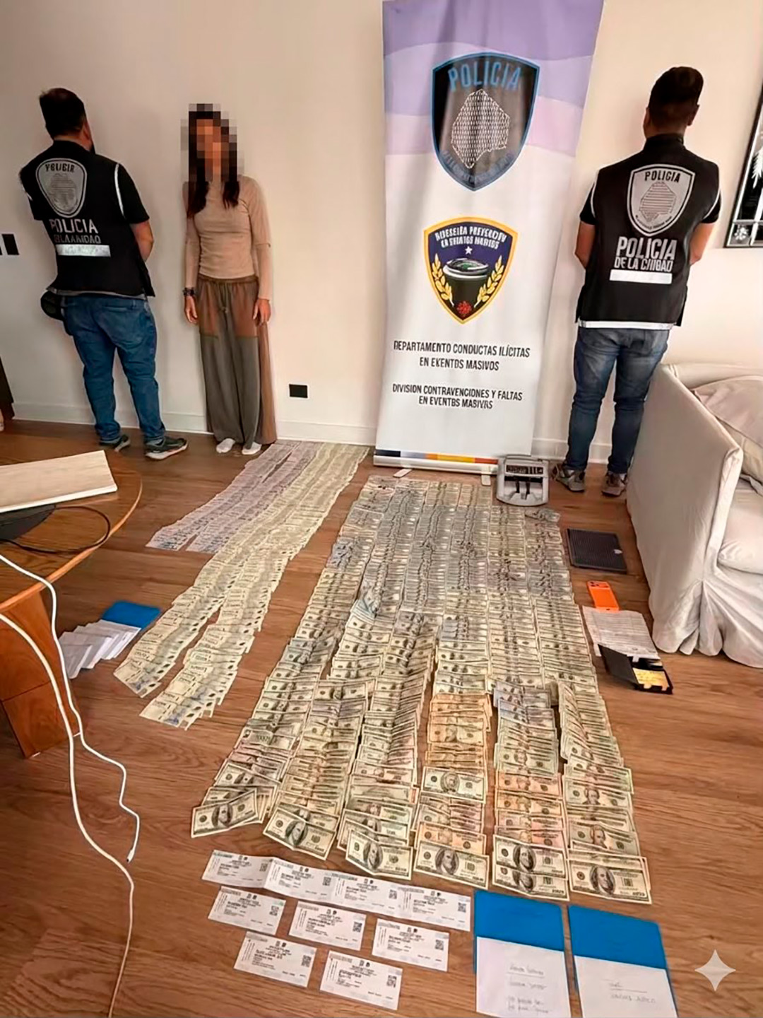 Allanaron la casa de una mujer que revend&iacute;a entradas para la despedida de Messi: secuestraron casi $10 millones y 56 mil d&oacute;lares