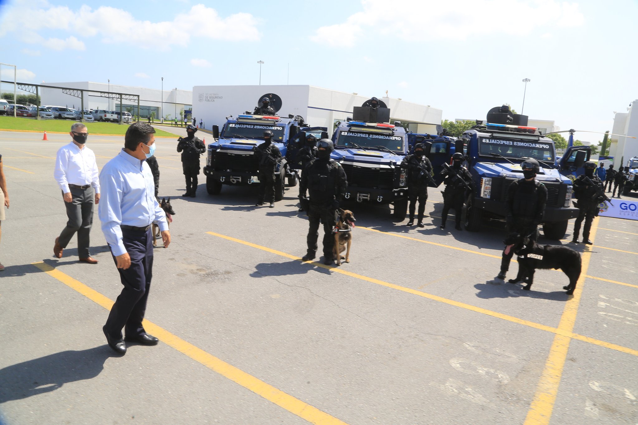 El comandante del GOPES, Félix Arturo Rodríguez Rodríguez, dijo que aunque sus bases están en las dos ciudades, tienen la capacidad para desplazarse a cualquier municipio en la entidad federativa (Foto: Tw/@fgcabezadevaca) 