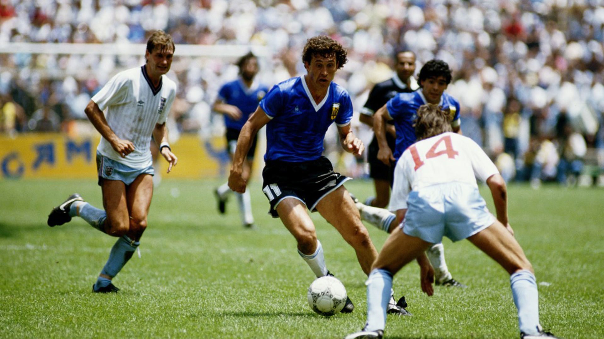 Jorge Valdano en la final del Mundial de México 1986