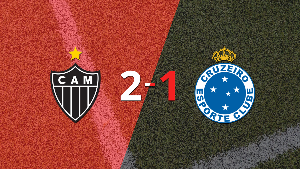 Con la mínima diferencia, Atlético Mineiro venció a Cruzeiro por 2 a 1