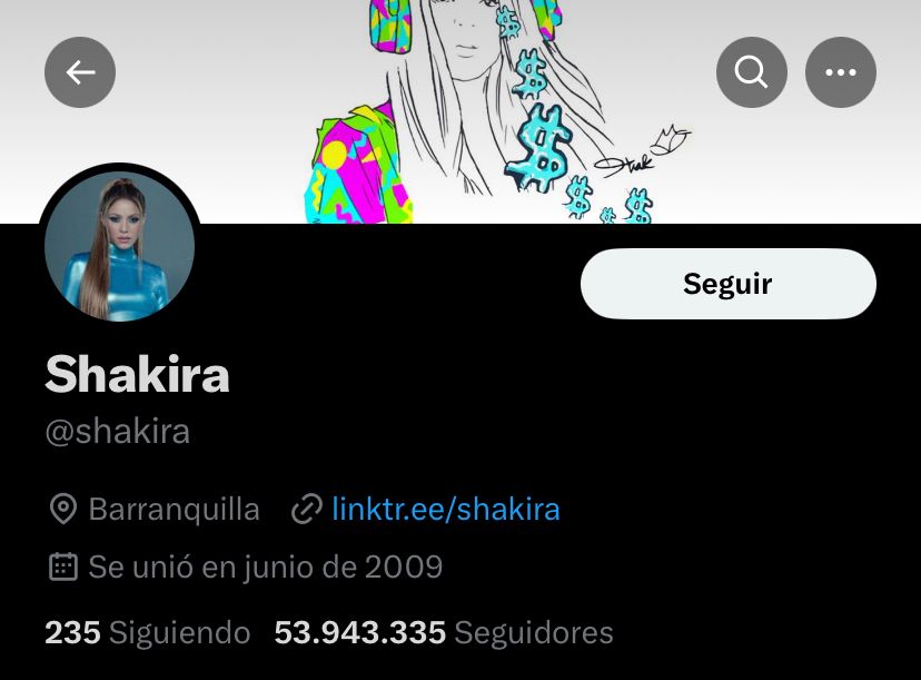 Shakira perdió su "chulito azul" en Twitter y seguidores se despachan contra Elon Musk. @shakira/Twitter