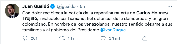 Trino de Juan Guaidó.