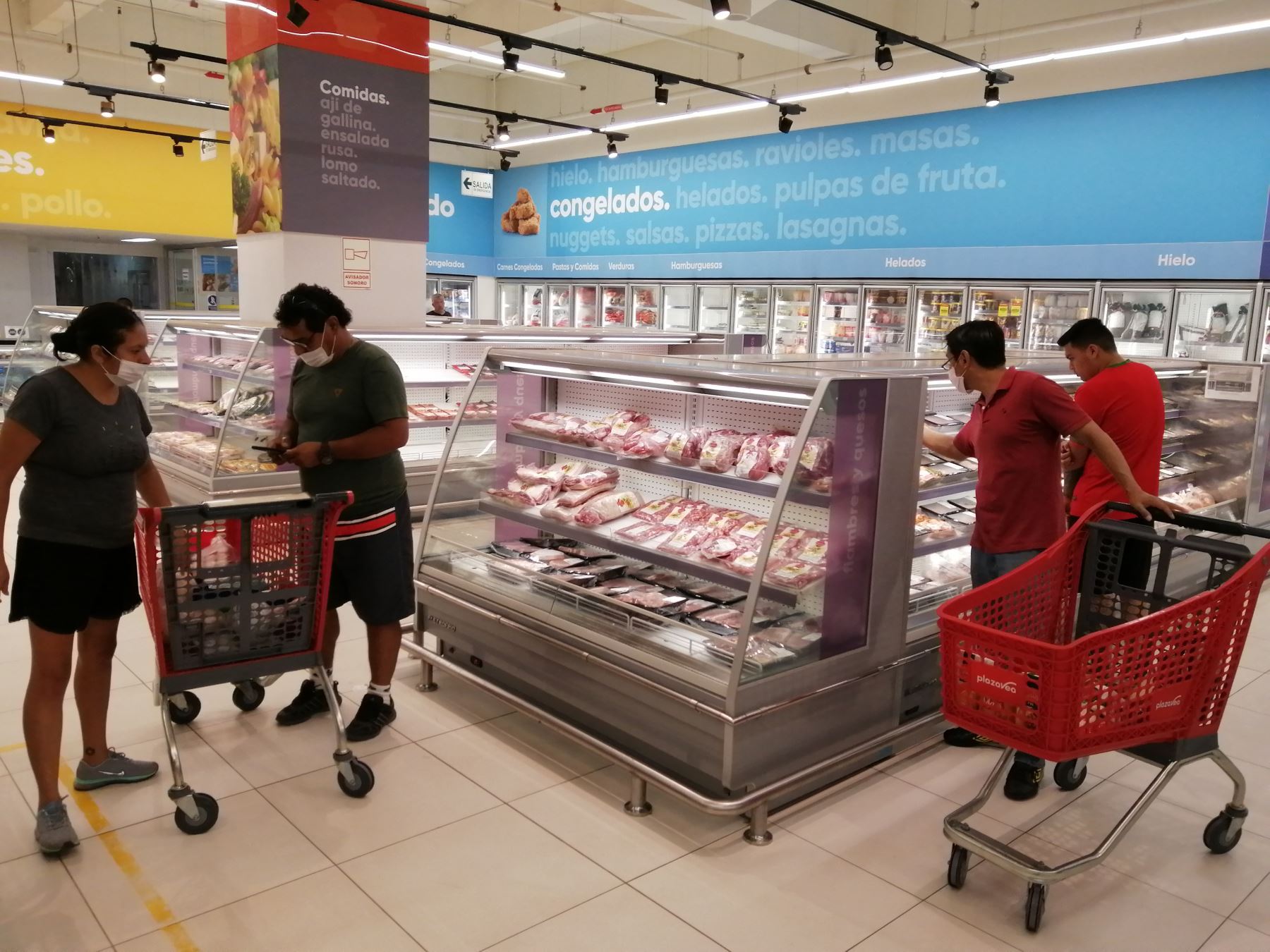 Las ventas de supermercados mostraron una disminución en sus ventas durante este año.