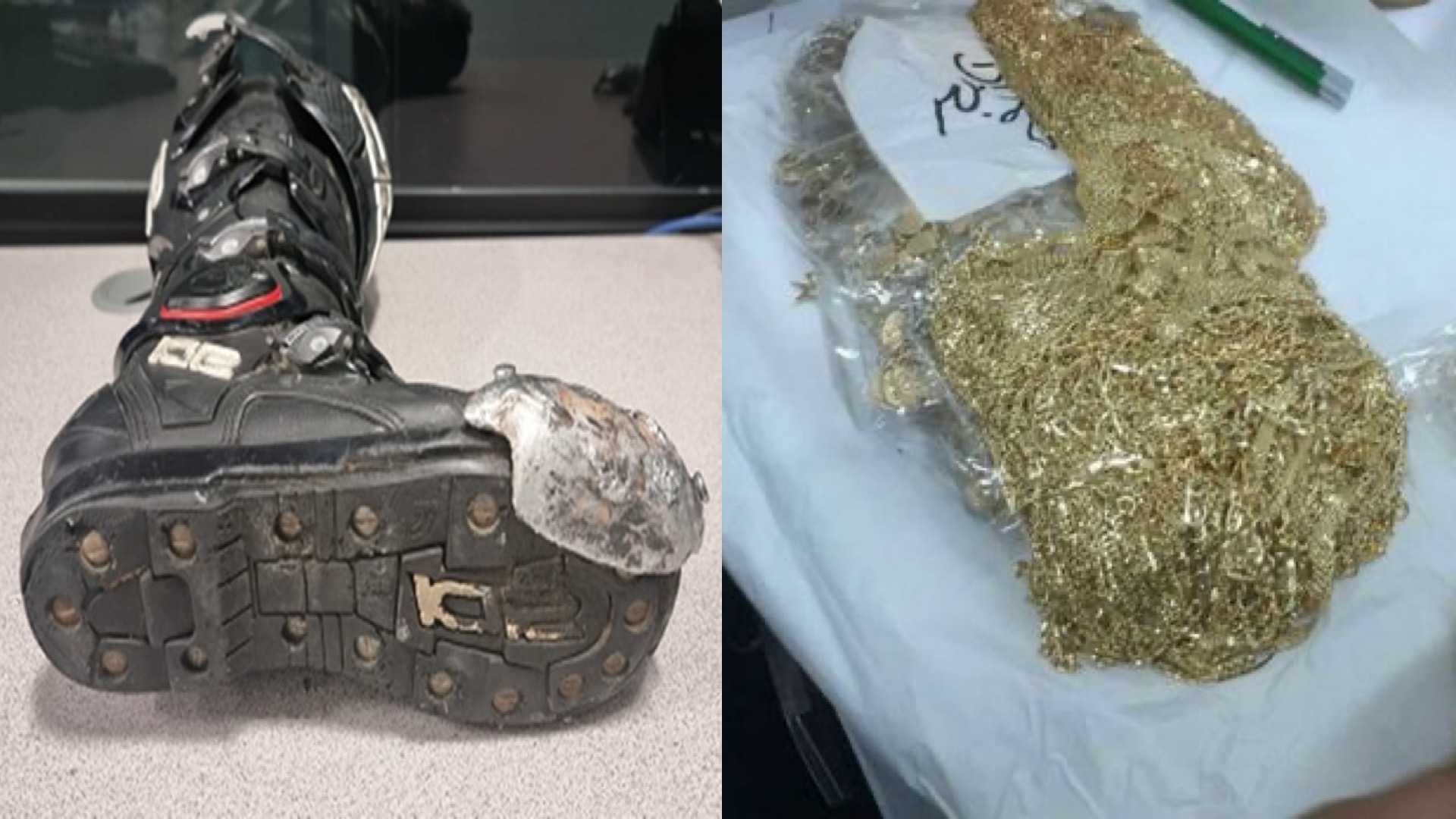 Camuflado en botas: autoridades incautan más de 2 kilogramos de oro en el aeropuerto de Rionegro