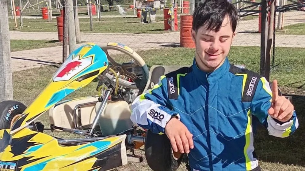 Lucas Tomasi hizo historia: es el primer piloto con s&iacute;ndrome de Down en competir oficialmente en karting