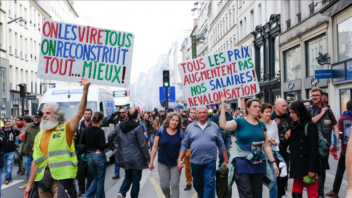 Protests in Paris this week against inflation and rising energy prices.  (AFP)