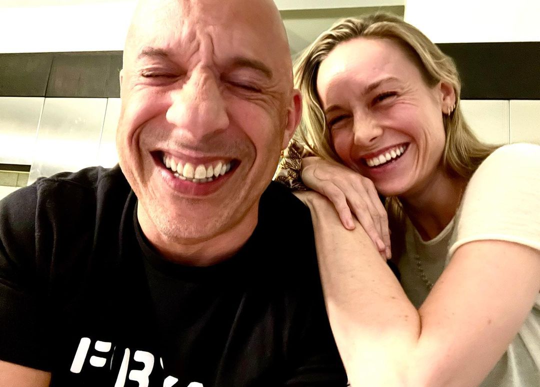 Vin Diesel posted this image online to welcome actress Brie Larson.  (@Vin Diesel)