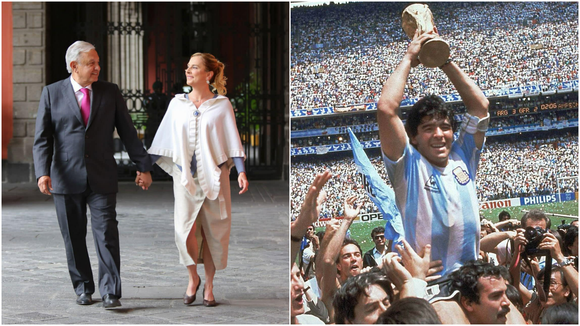 The academic remembered the Argentine idol (Photo: Facebook/Beatriz Gutiérrez Müller/Diego Armando Maradona)