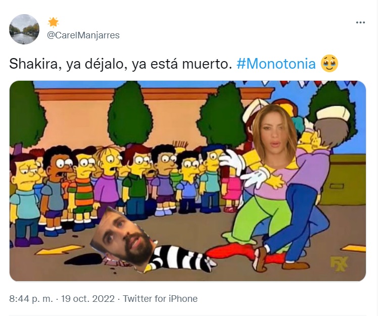 Las redes sociales arden con 'Monotonía' y los memes en referencia a Piqué  - Infobae