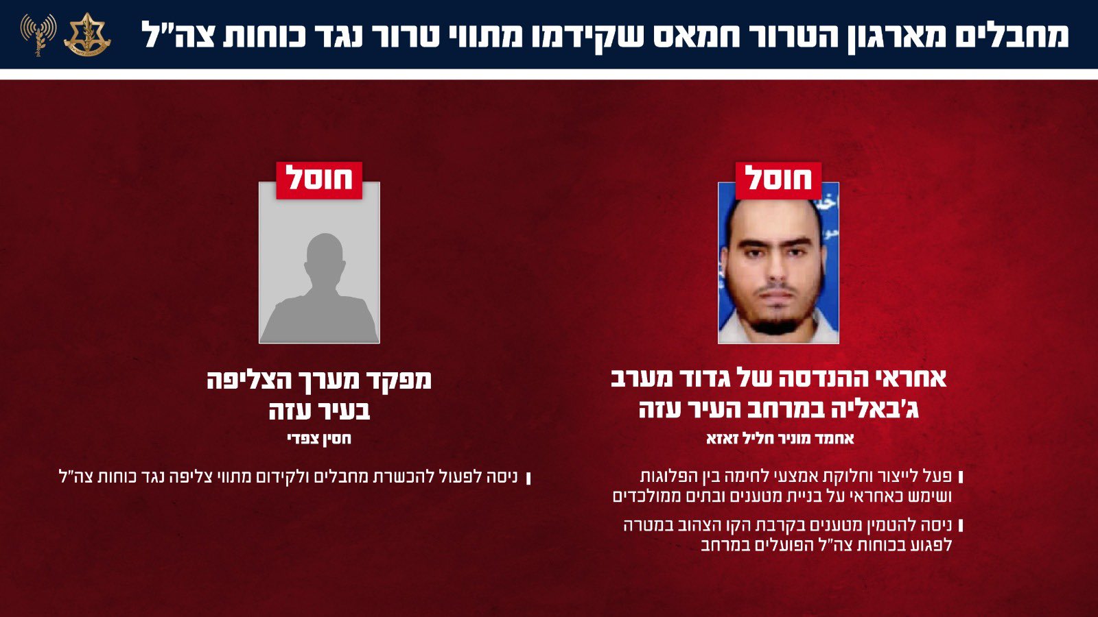 Las FDI abatieron a dos terroristas de Hamas que violaban el cese del fuego en Gaza