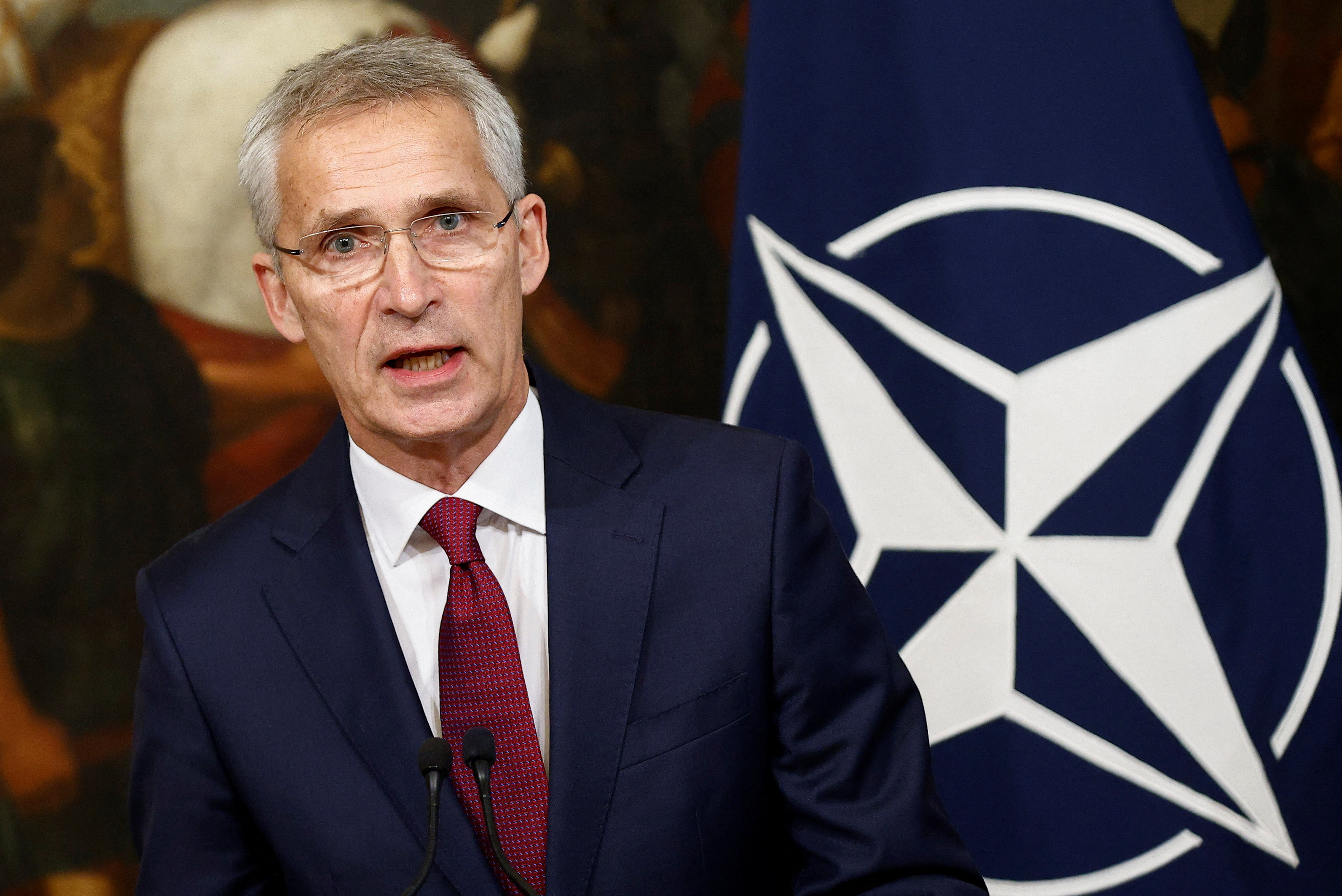 Jens Stoltenberg, secretario general de la OTAN, pidió "no subestimar" a Rusia (REUTERS/Guglielmo Mangiapane)