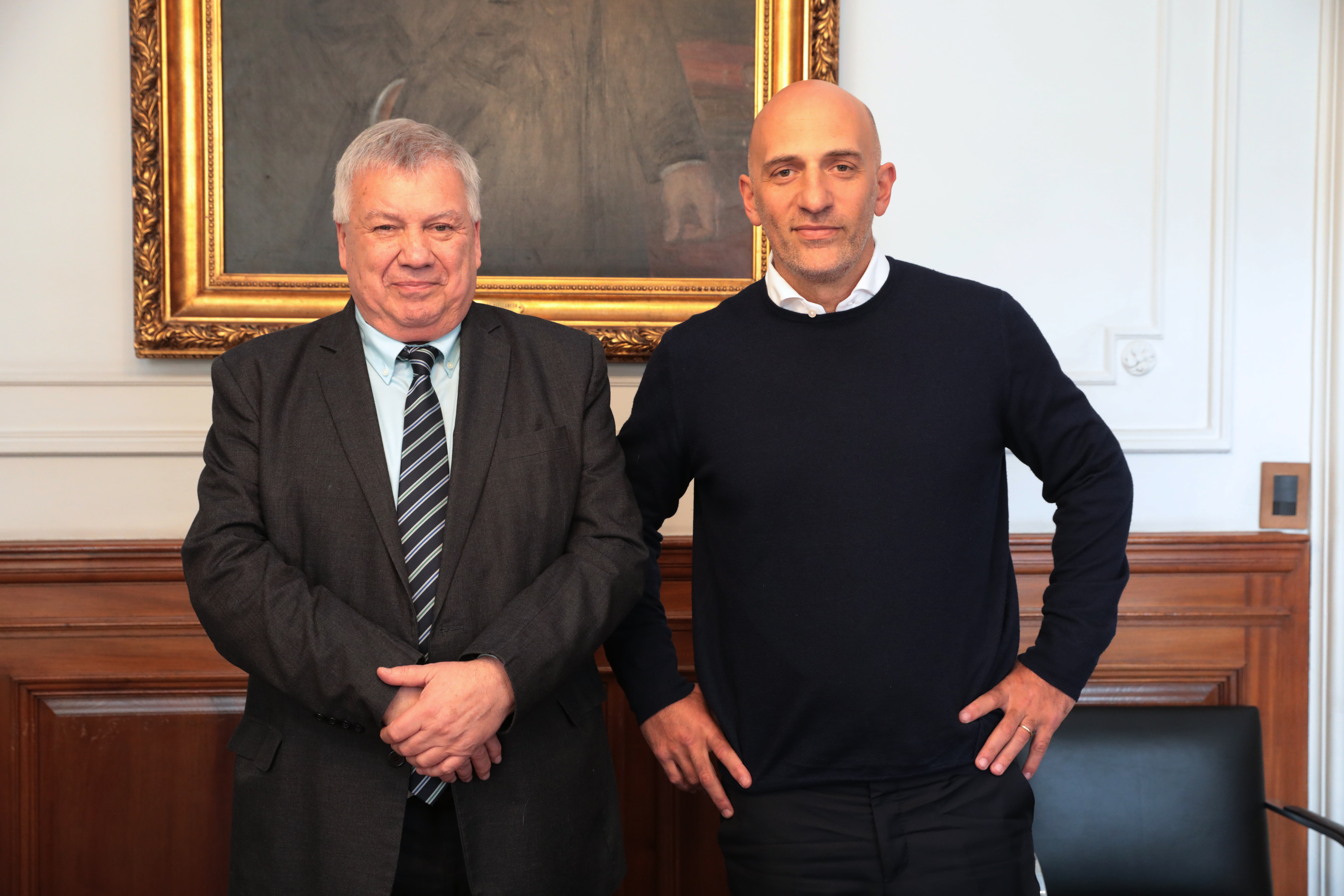 El rector Ricardo Gelpi y el vicerrector Emiliano Yacobitti