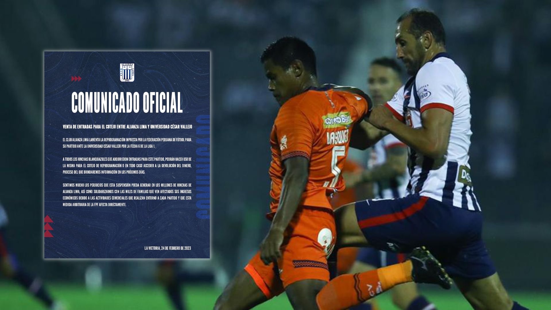 Alianza Lima Vs César Vallejo ‘blanquiazules Se Pronunciaron Sobre La