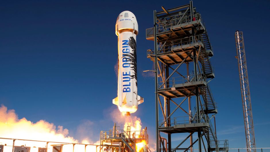 Una de las pruebas del cohete de Blue Origin