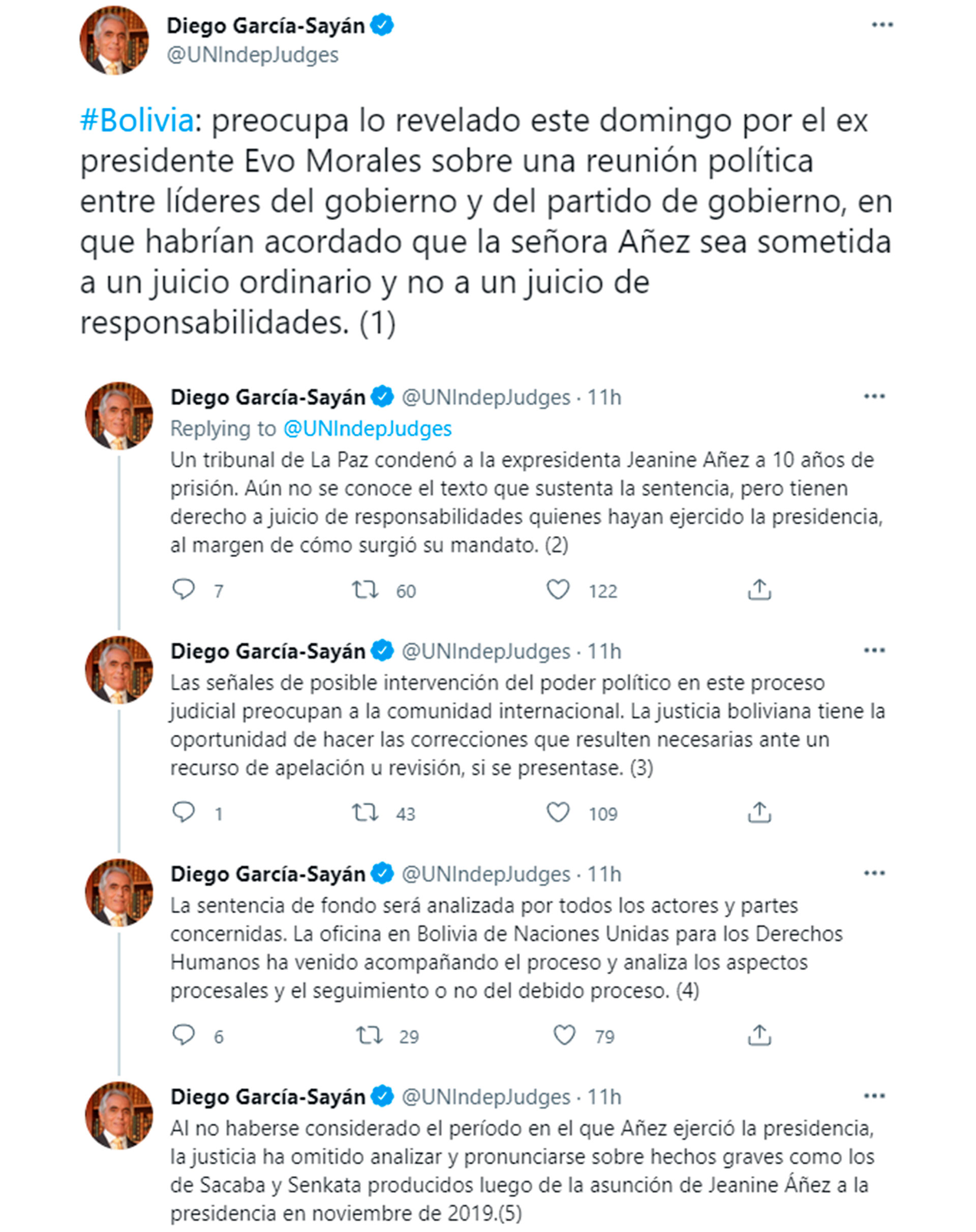 Los tuits de Diego García-Sayán