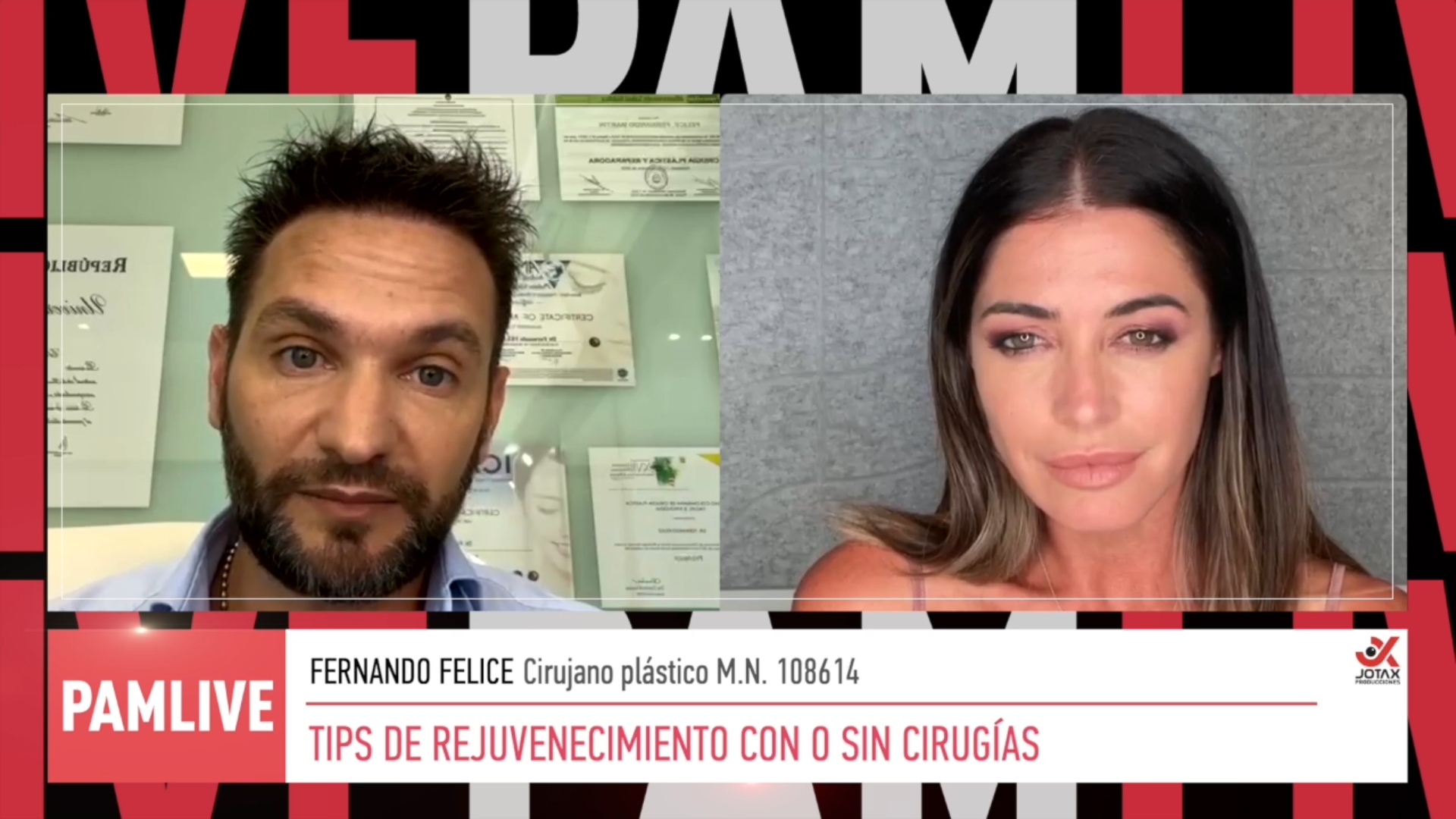 Pamela David conversó con el cirujano plástico Fernando Felice: “Hay  tratamientos para la cara de cansado o enojado”