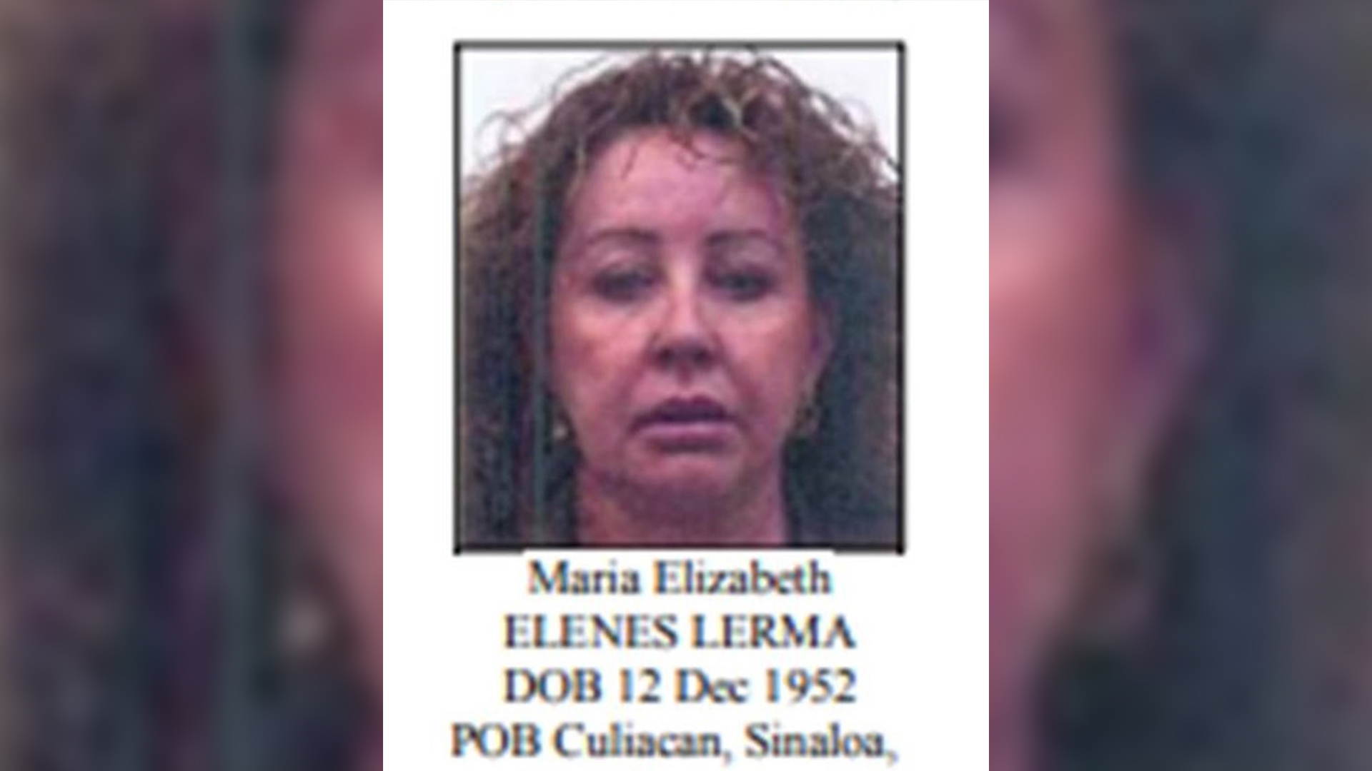 La única foto que se conoce de Maria Elizabeth Elenes Lerma (Foto: US Department of the Treasury)