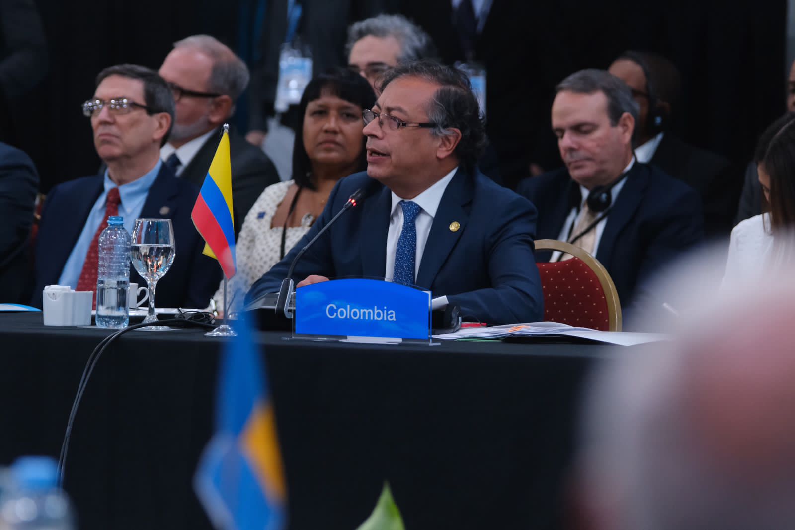 Gustavo Petro en su intervención en la cumbre CELAC de Argentina, dejó varios reparos a sus homólogos mundiales. Presidencia de la República.