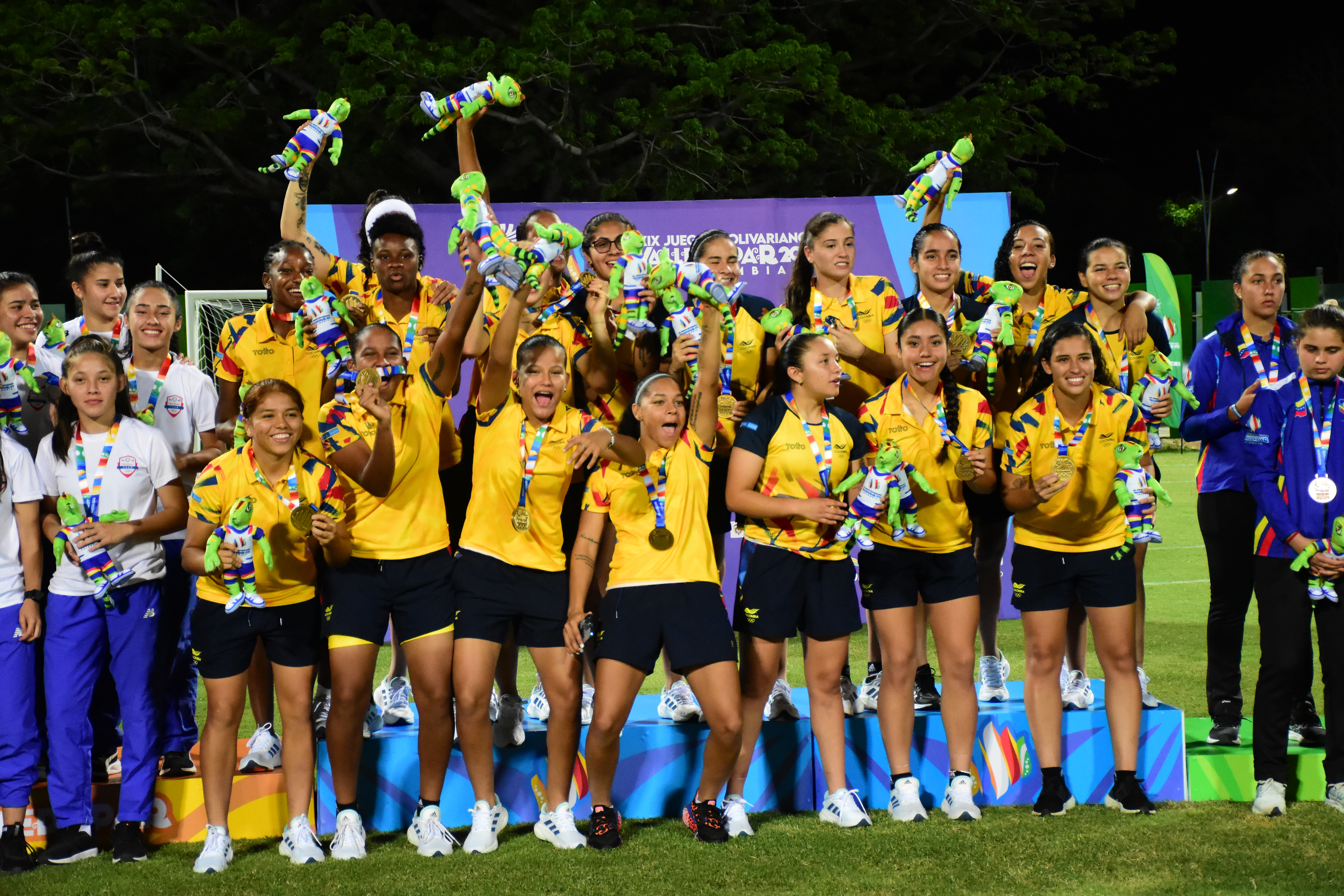 Colombia gana la medalla de oro en el torneo de fútbol femenino de los Juegos Bolivarianos Valledupar