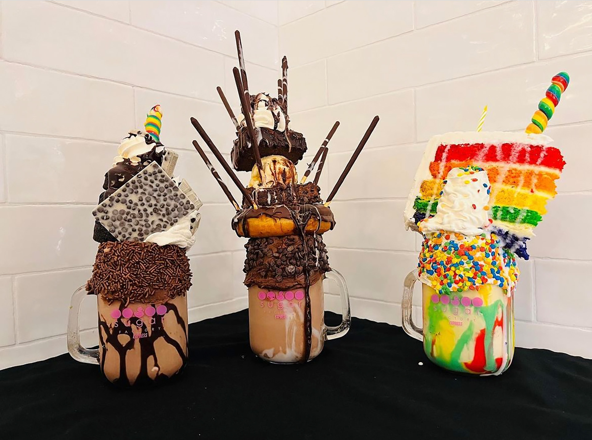 The assembly of the dishes and drinks makes everything in Sugar Factory so "instagrammable"