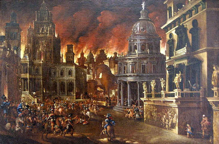 El mito dice que Nerón estuvo detrás de los feroces incendios que afectaron Roma en julio del 64