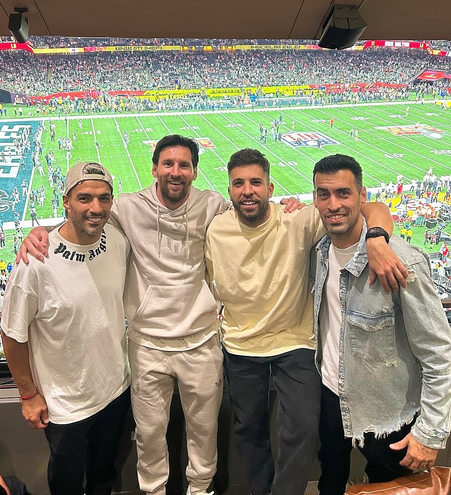 Todos los detalles de la presencia de Lionel Messi en el Super Bowl: el momento de su llegada y quiénes lo acompañaron