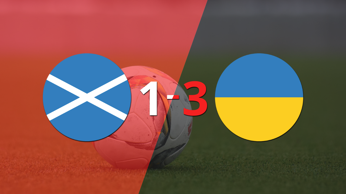 Ucrania gana 3 a 1 en su visita a Escocia