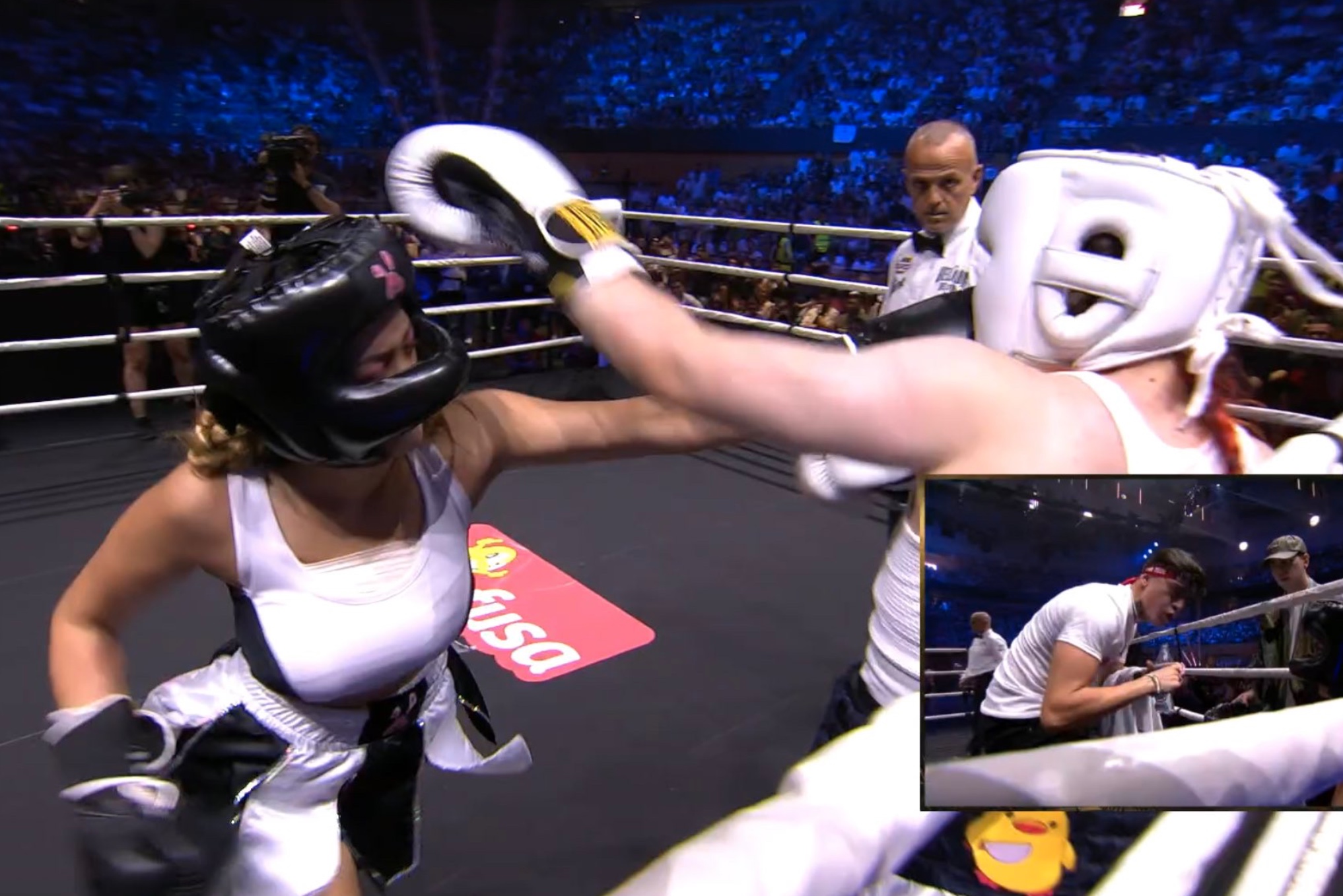La streamer mexicana, Arigameplays, triunfó en emocionante pelea de box de la Velada del Año 2  (Foto: Twitch/Ibai Llanos)