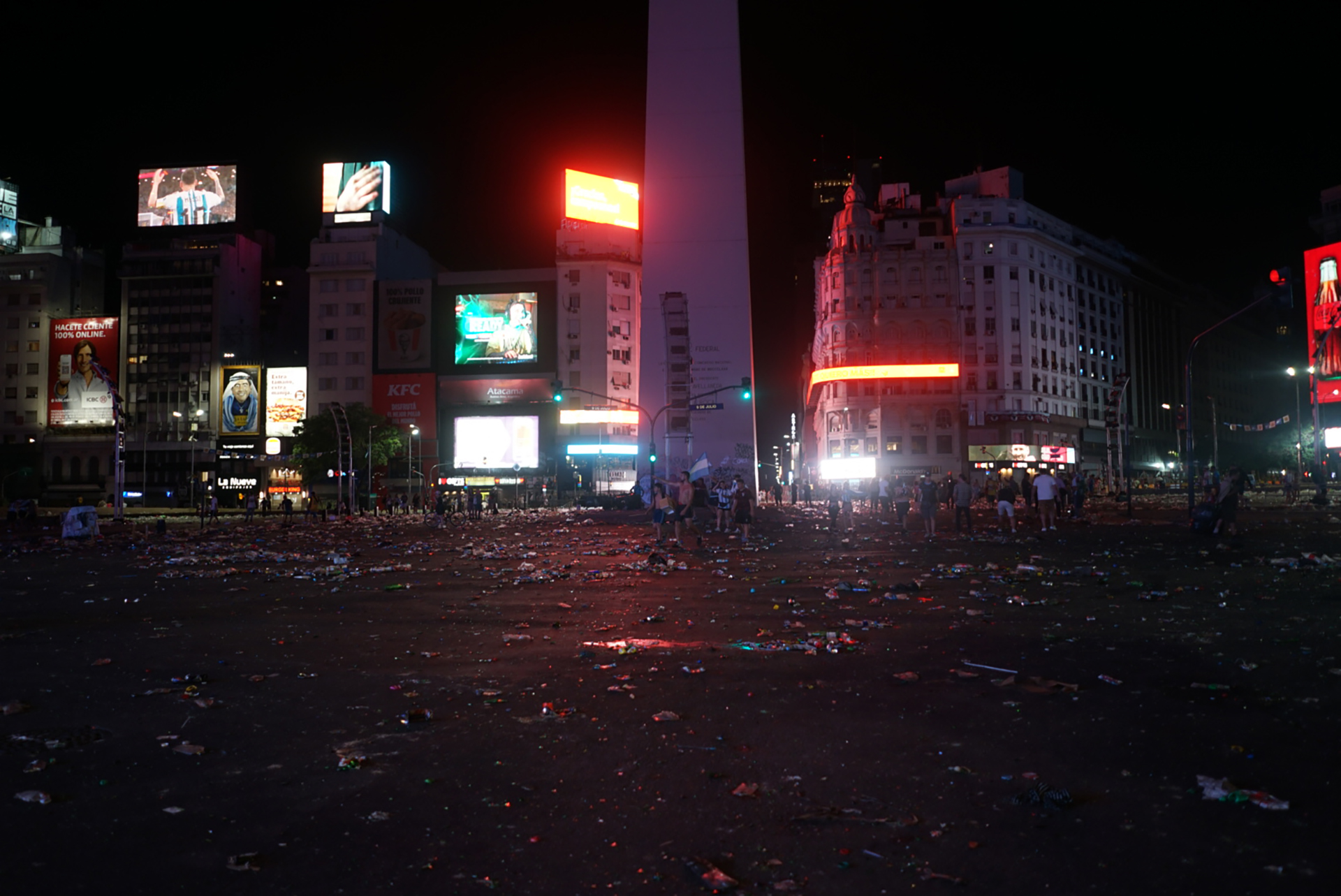 La avenida 9 de Julio se liberó recién pasadas las 21:20