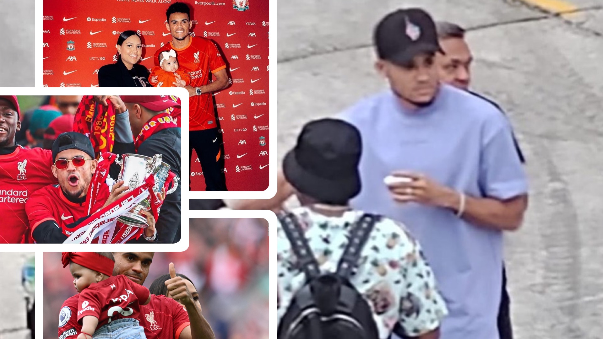 Luis Díaz tomando tinto y celebrando títulos con Liverpool en compañía de su familia / (Instagram: @luisdiaz19)