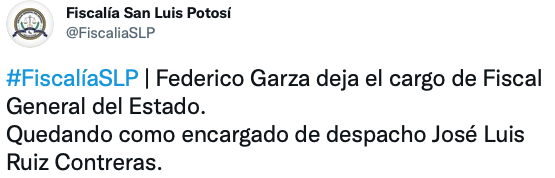 (Foto: Twitter/FiscaliaSLP)