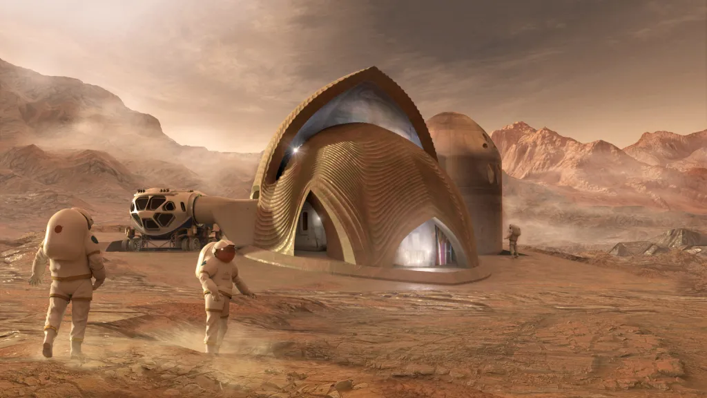 Personas en Marte en una imagen de simulación. (foto: Robb Report México)
