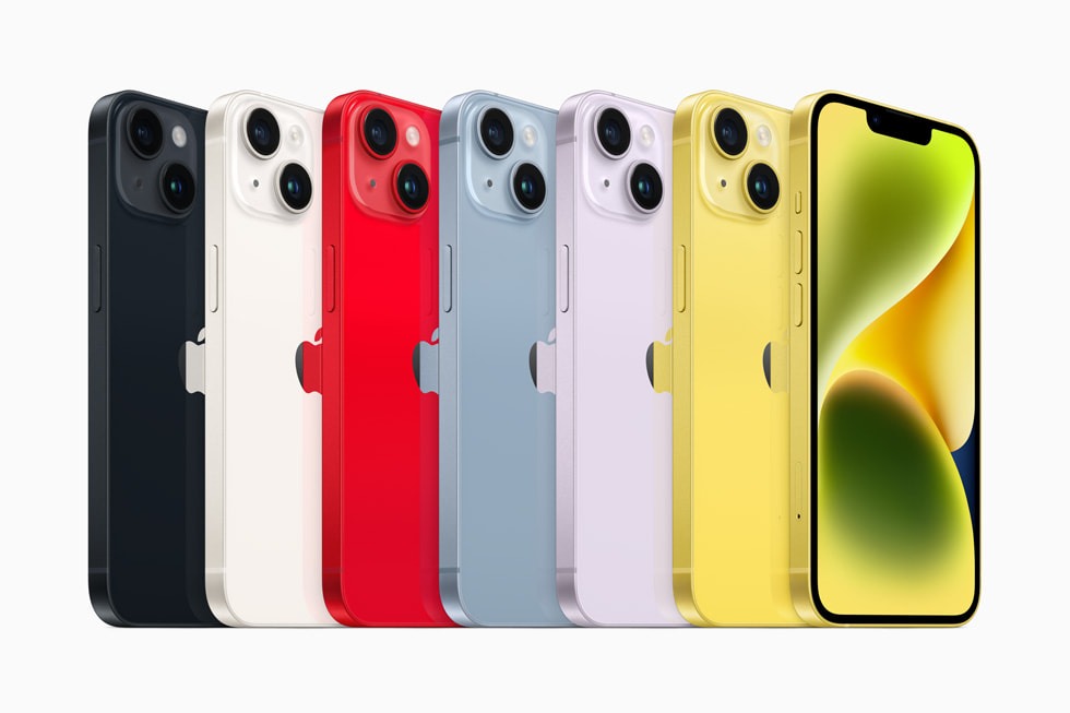 Colores del iPhone 14 y el iPhone 14 Plus. (Apple)
