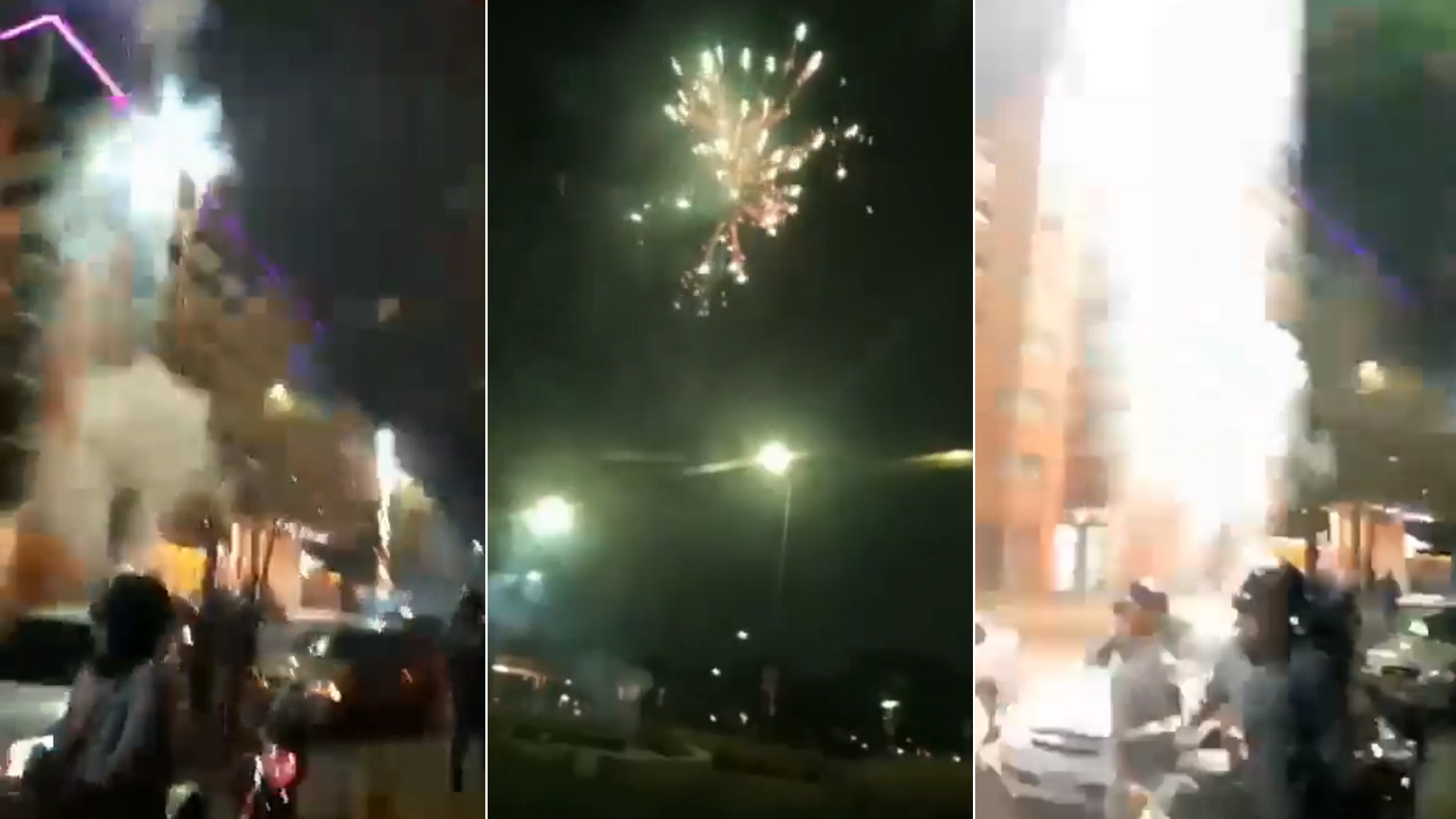 Los impactantes videos de las bombas de estruendo que los simpatizantes de Boca Juniors lanzaron en la concentración del Corinthians