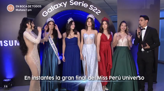 Las ganadoras del Miss Perú La Pre se hacen presente en la final del Miss Perú 2022. (Foto: Captura)