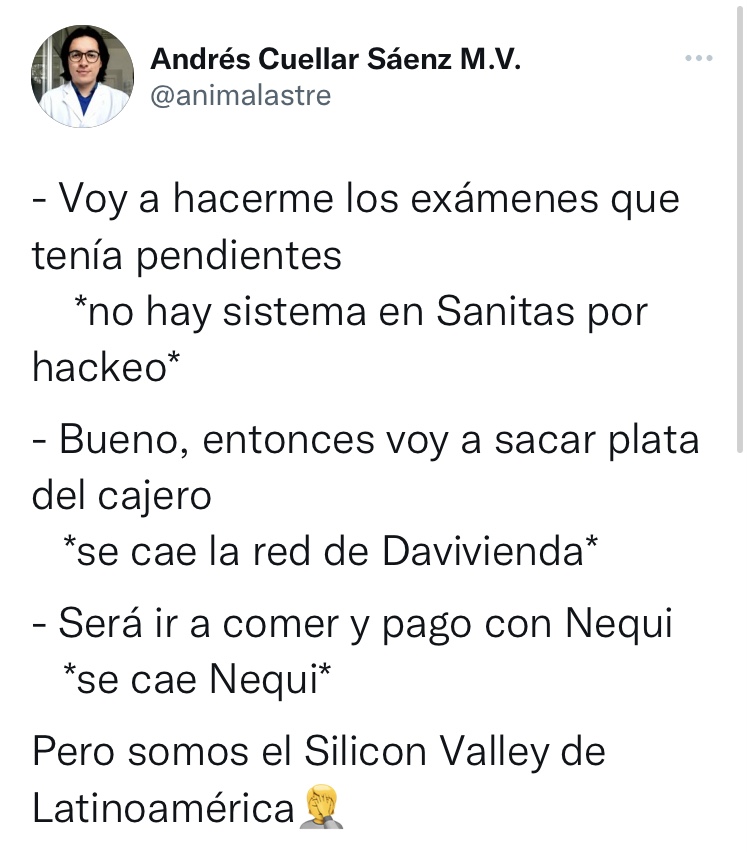 Tuit de Andrés Cuellar Sáenz.