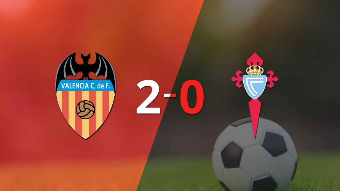 Con dos goles, Valencia se impuso a Celta en el estadio Mestalla