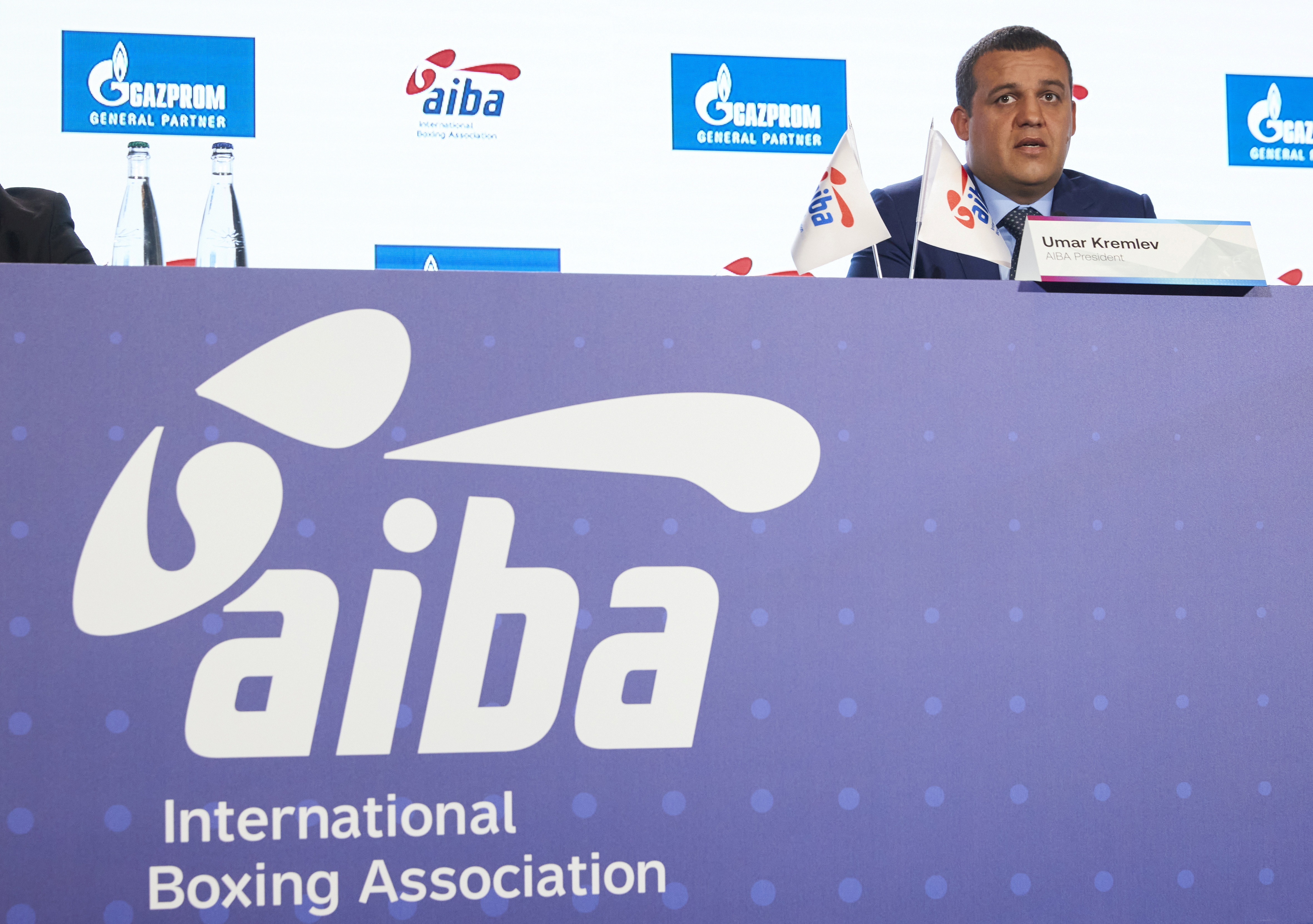 FILE PHOTO: International Boxing Association (AIBA) President Umar Kremlev attends a news conference ahead of the Tokyo 2020 Olympic Games in Lausanne, Switzerland June 28, 2021.  REUTERS/Denis Balibouse/File Photo