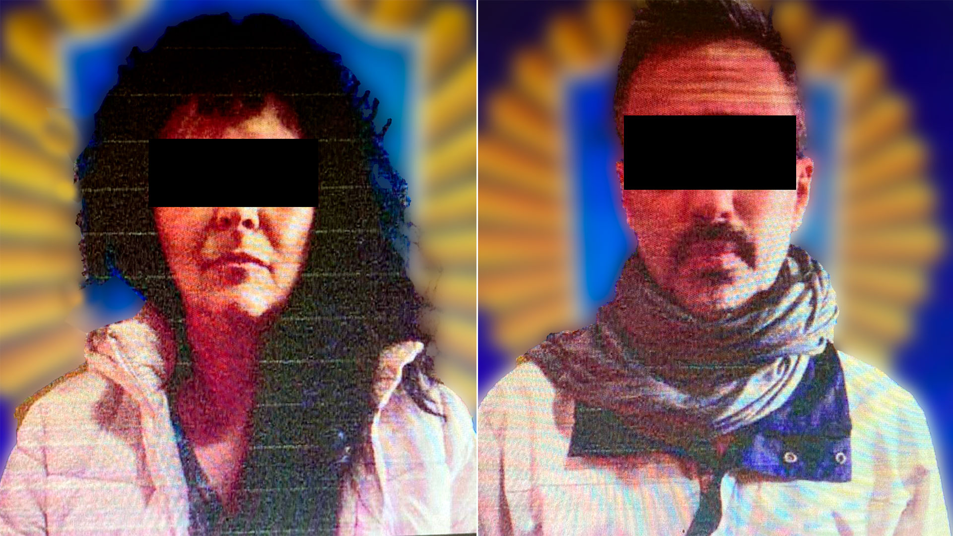 Sorkin, "La Leona" y Sisrro, en foto tras su arresto.