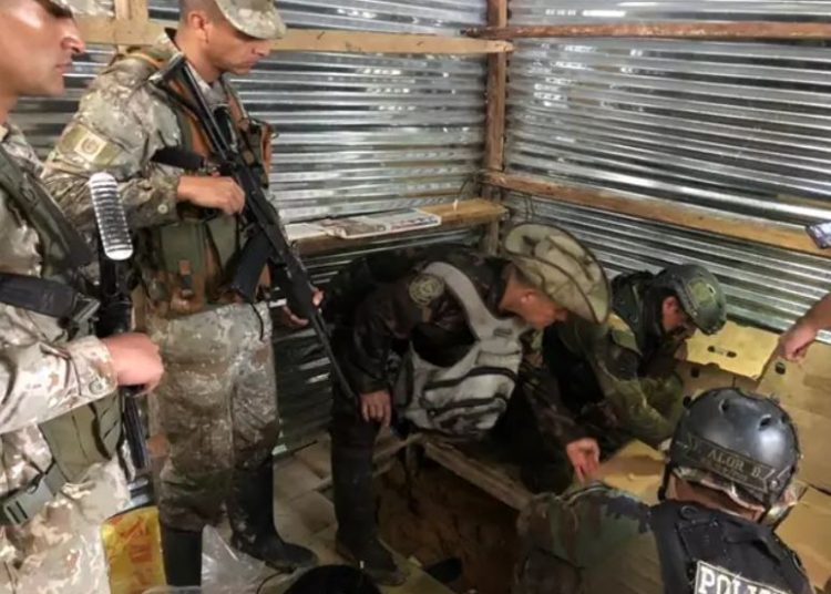 Two soldiers killed and injured in clash between Waremo and Shining Path terrorist leader 'Jose' The Peruvian army confiscated many weapons from the Shining Path terrorists. (Department of Defense)
