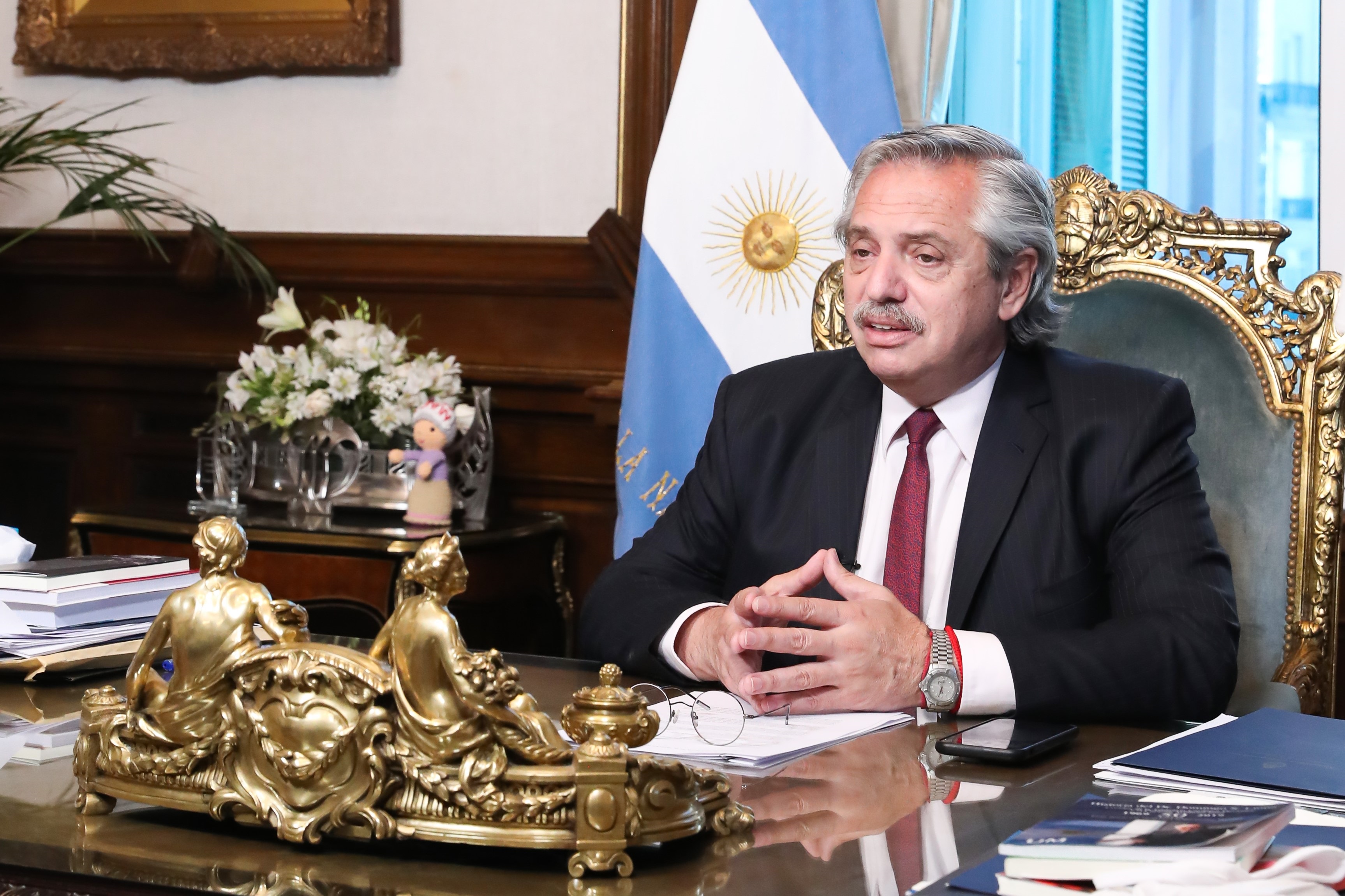 El presidente Alberto Fernández
