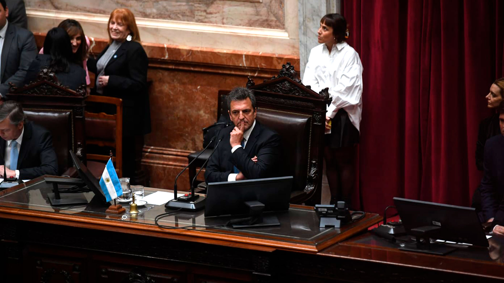Sergio Massa en su último día al frente de la Cámara de Diputados (Foto: Maximiliano Luna)