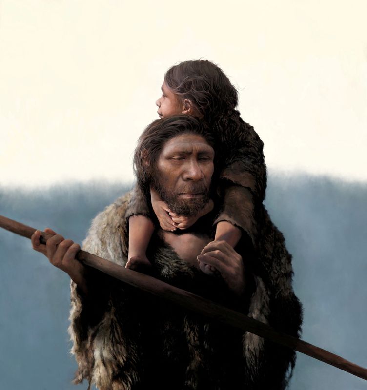 Así lucían el padre neandertal y su hija adolescente, según los científicos del Instituto Max Planck de Antropología Evolutiva en Leipzig, Alemania /