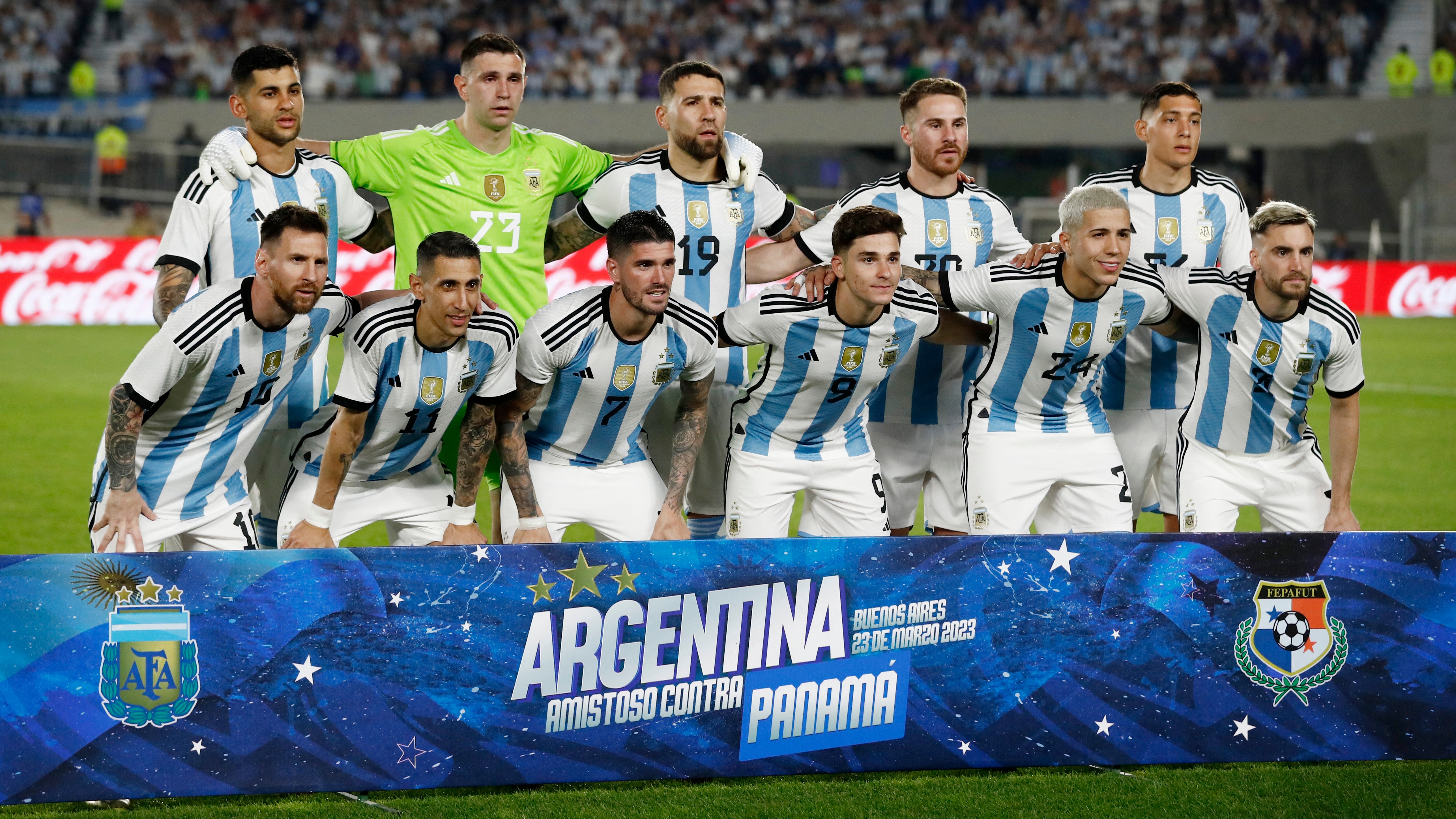 Argentina's starting eleven was made up of the same ones that faced France in the final in Qatar