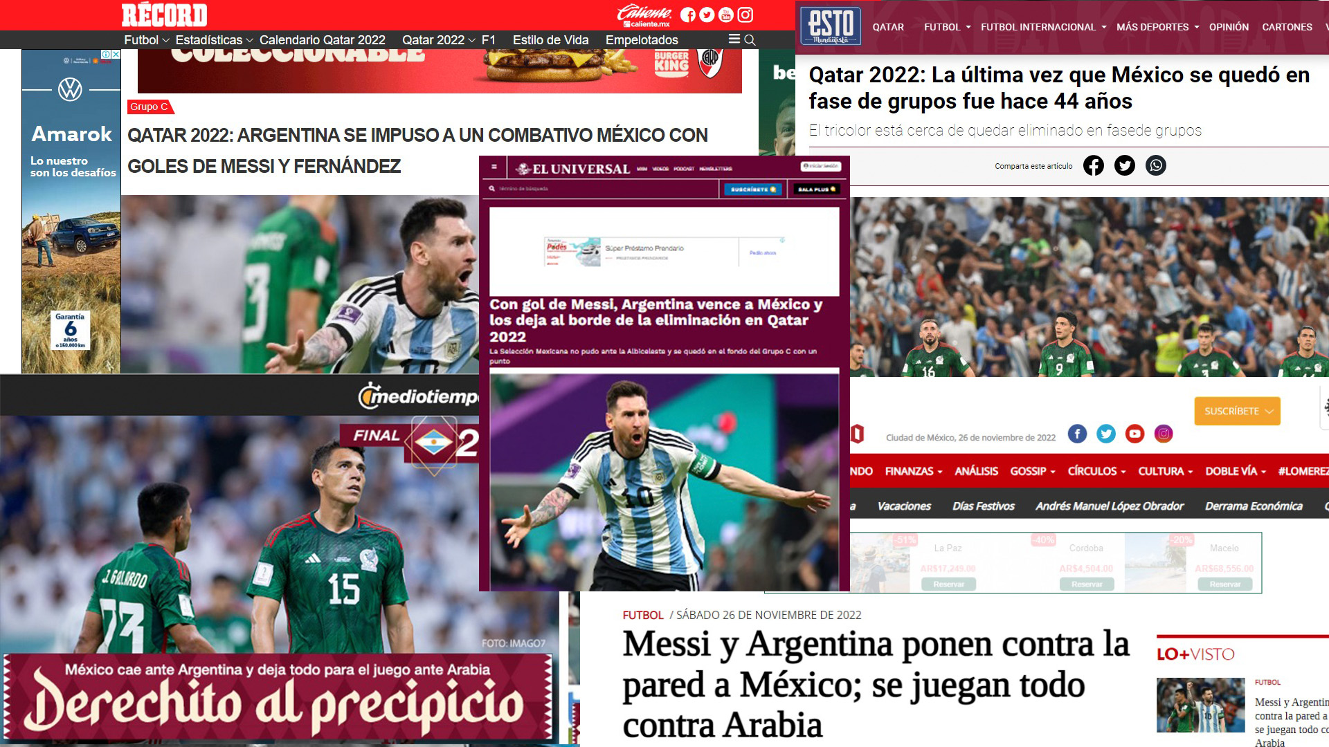 Repercusiones de la prensa en México tras la derrota de la selección