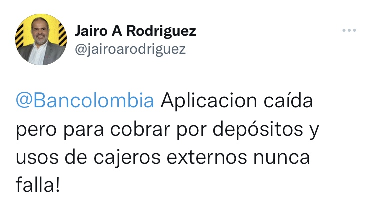 Tuit de Jairo Rodríguez.