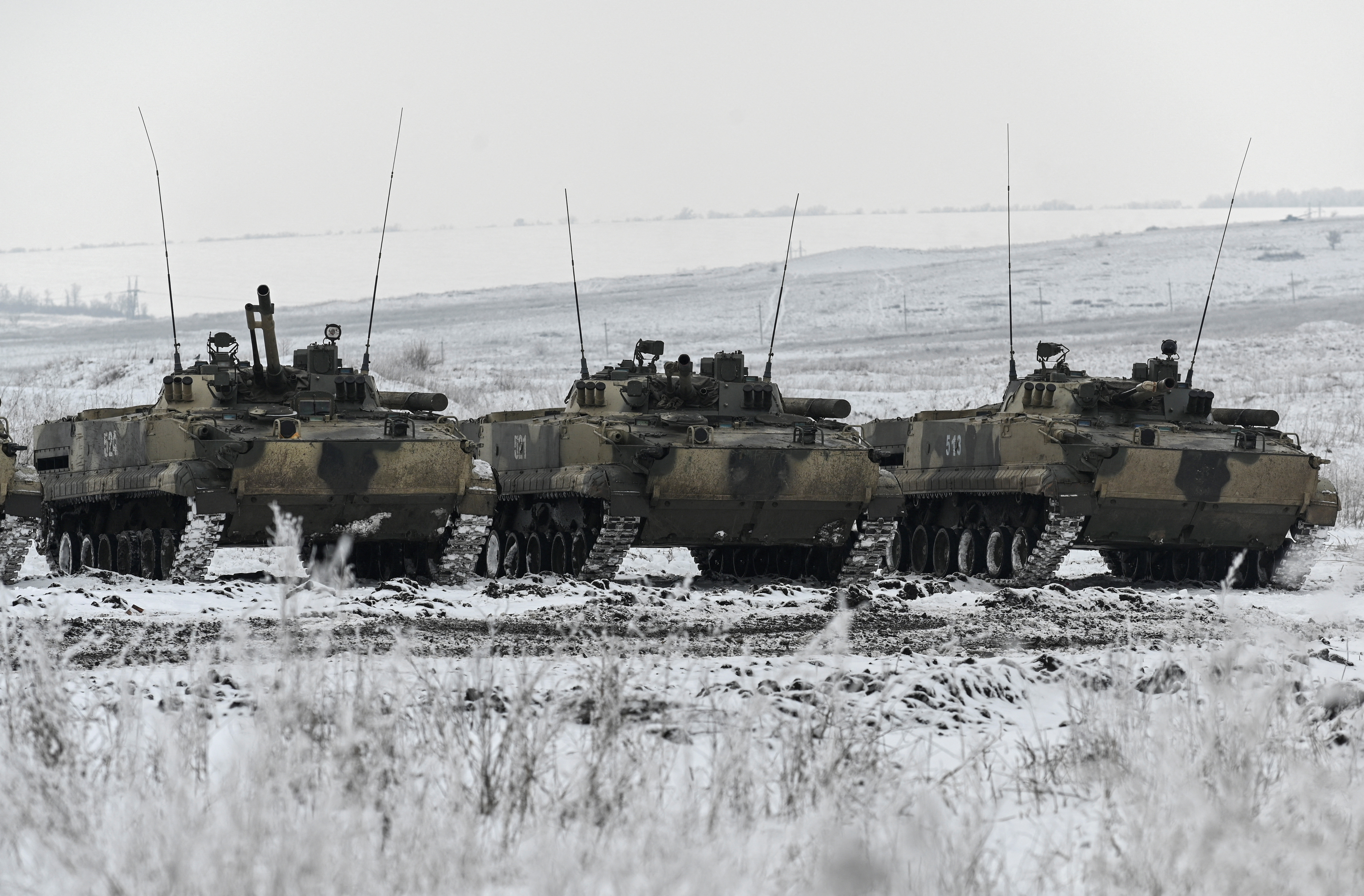 Tanques rusos en la región de Rostov (REUTERS/Sergey Pivovarov)