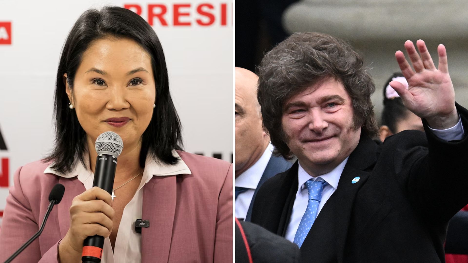Milei felicit&oacute; a Keiko Fujimori por su triunfo electoral: 
